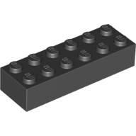 Lego kostka (kostička) 2x6, černá (245626, 4181144)